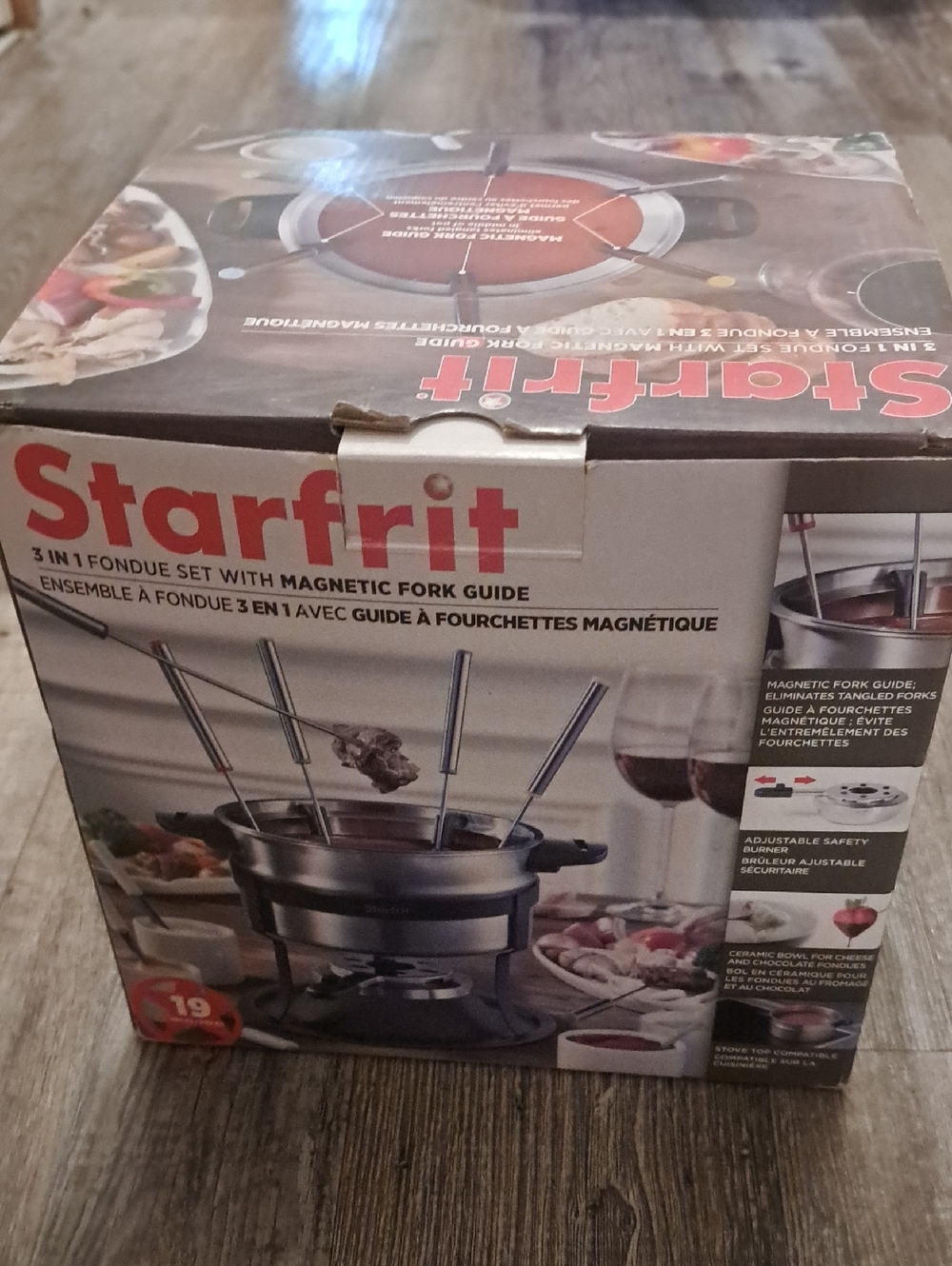 Stainless Steel 3-in-1 Fondue Set in Gray